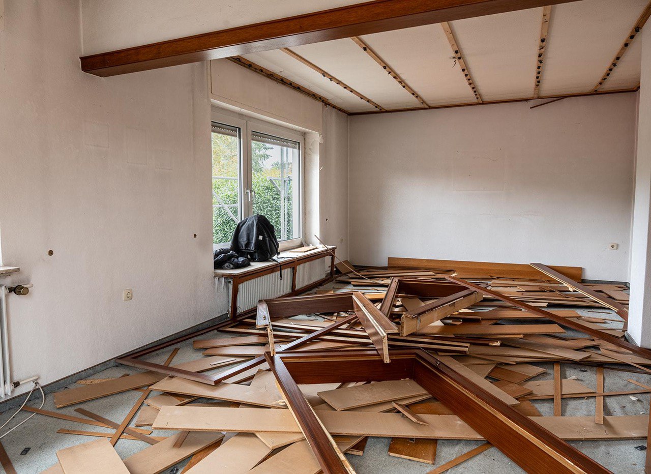Komplettrückbau im Wohnzimmer