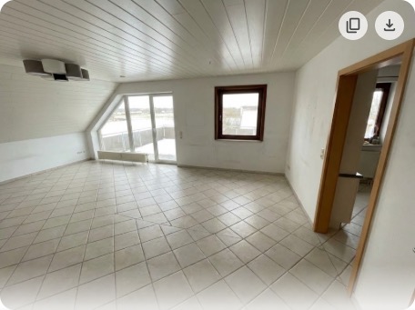 Raum nach der Wohnungsentrümpelung - besenrein